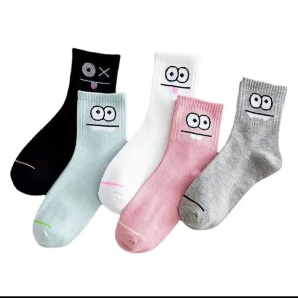 Funny Eyes Capri Socks Bundle graphic socks tube socks - Picture 1 of 6